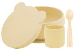 Minikoioi Set na stolování BLW I Mellow Yellow 3 ks