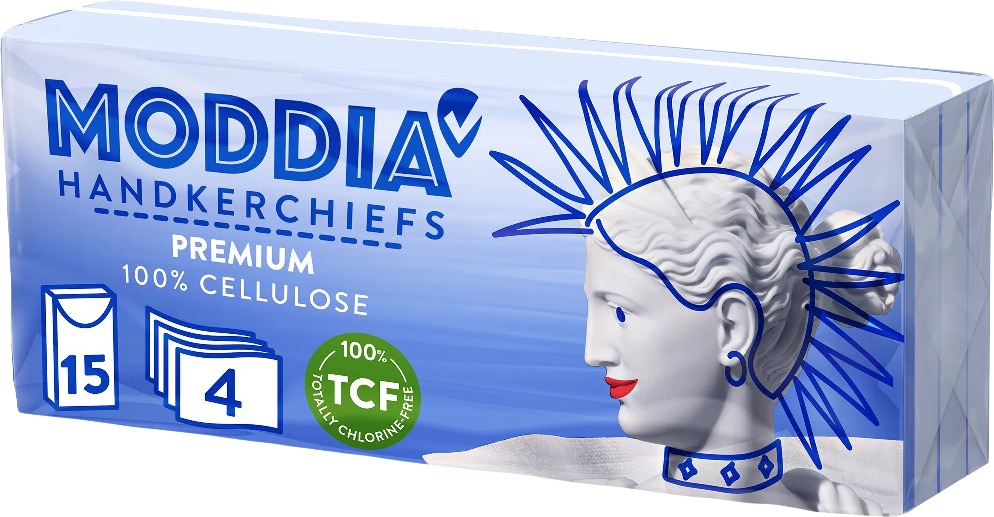 Moddia Papírové kapesníčky v balíčcích 4vrstvé 15 x 10 ks