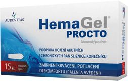 HemaGel PROCTO Rektální čípky 15 ks