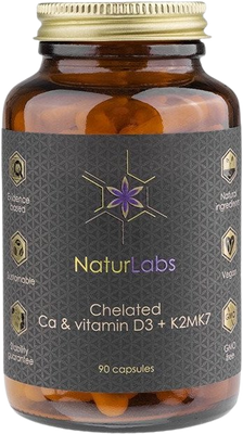 Naturlabs Vápník chelátový + D3 & K2 90 kapslí
