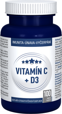 Clinical Vitamin C + D3 100 kapslí