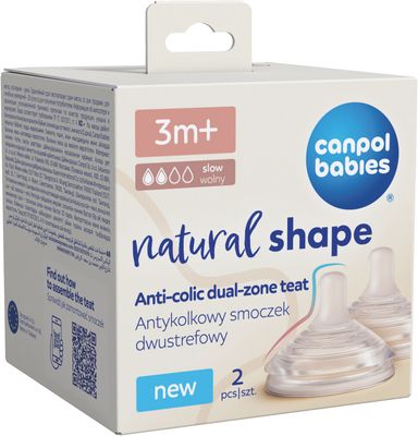 Canpol babies Savička k lahvi Natural Shape 3m+, 2 ks