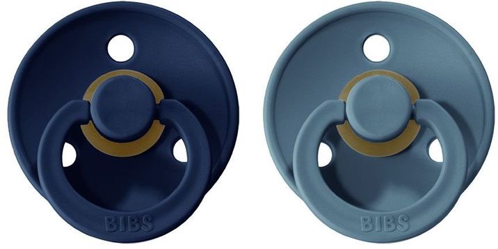 BIBS Colour Dudlíky z přírodního kaučuku - velikost 2, Deep Space/Petrol 2 ks