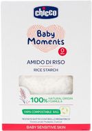 Chicco Škrob dětský rýžový do koupele zklidňující Baby Moments Sensitive 100 % BIO 250 g