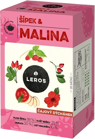 Leros Čajový dýchánek šípek&malina 20 x 2 g
