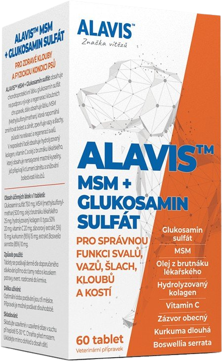 Alavis MSM+Glukosamin sulfát 60 tablet