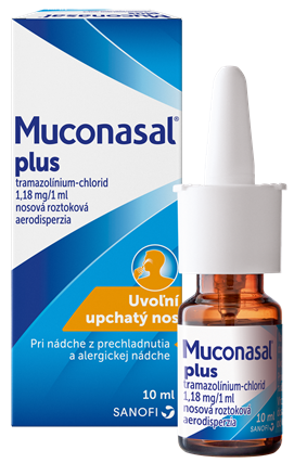 muconasal plus, nádcha, upchatý nos, voľné dýchanie nosom