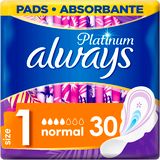 Always Platinum Normal Velikost 1 Hygienické Vložky S Křidélky 30 ks