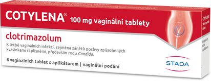 Cotylena 6 neobalených tablet k léčbě kvasinkových a plísňových infekcí pochvy