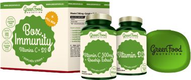 GreenFood Nutrition Box Immunity + Pillbox 2 x 60 kapslí