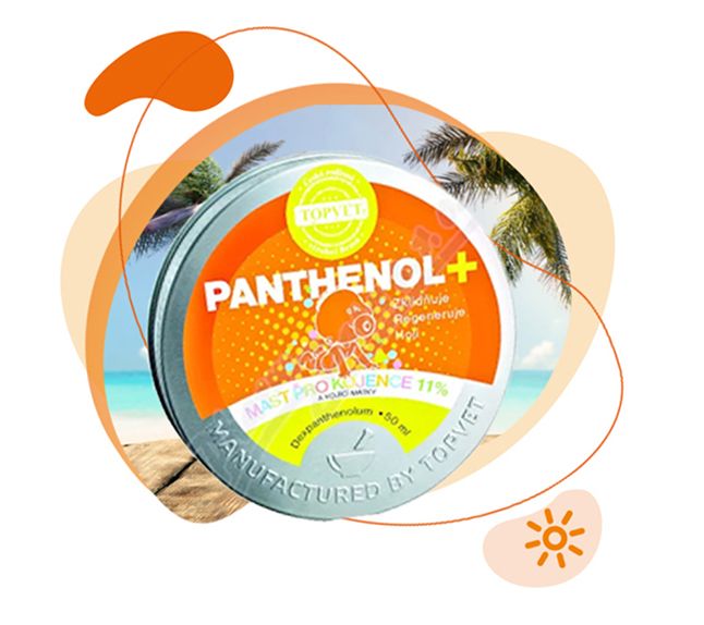 Panthenol, slunce, opalování, spálení