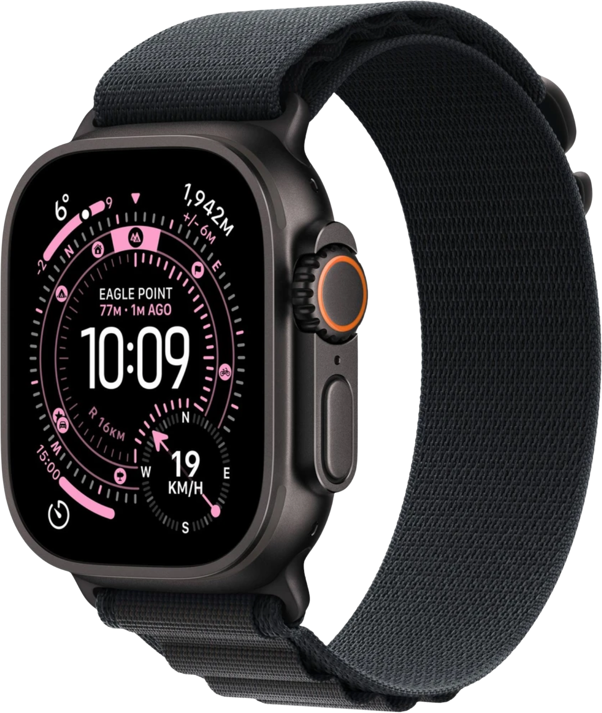 Apple Watch Ultra 3 GPS + Cellular 49mm černý titan - černý alpský tah - M