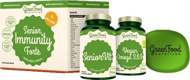 GreenFood Nutrition Senior Immunity Forte + Pillbox 2 x 120 kapslí