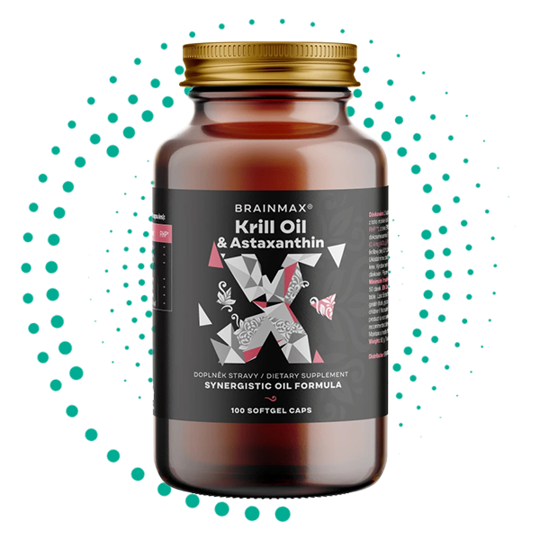 BrainMax Krill Oil s astaxanthinem 100 kapslí