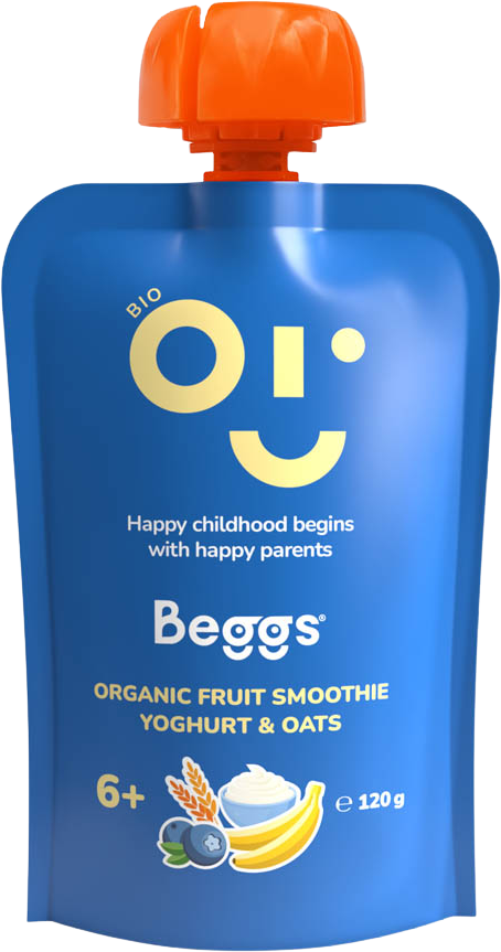 Beggs BIO Smoothie s ovocem, jogurtem a ovesnými vločkami 120 g