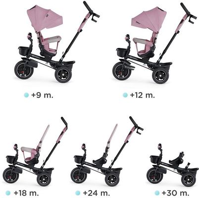 Kinderkraft Select Tříkolka Spinstep Pink, Premium