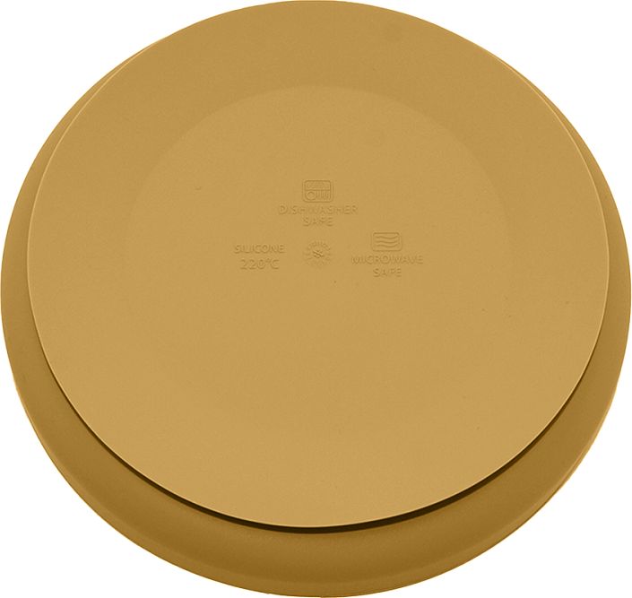 Petite&Mars Set jídelní silikonový TAKE&MATCH talíř + miska Intense Ochre 6m+ 2 ks