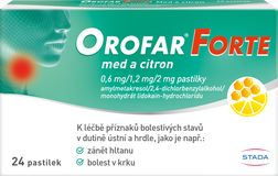 Orofar Forte med a citron 24 pastilek