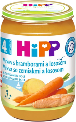 HiPP BABY Karotka s bramborami a lososem 190 g