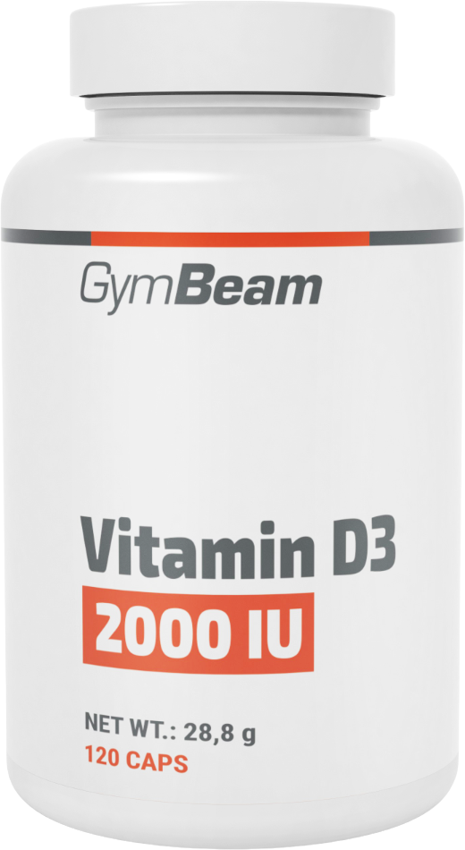 GymBeam Vitamin D3 2000 IU, bez příchuti 240 měkkých tobolek