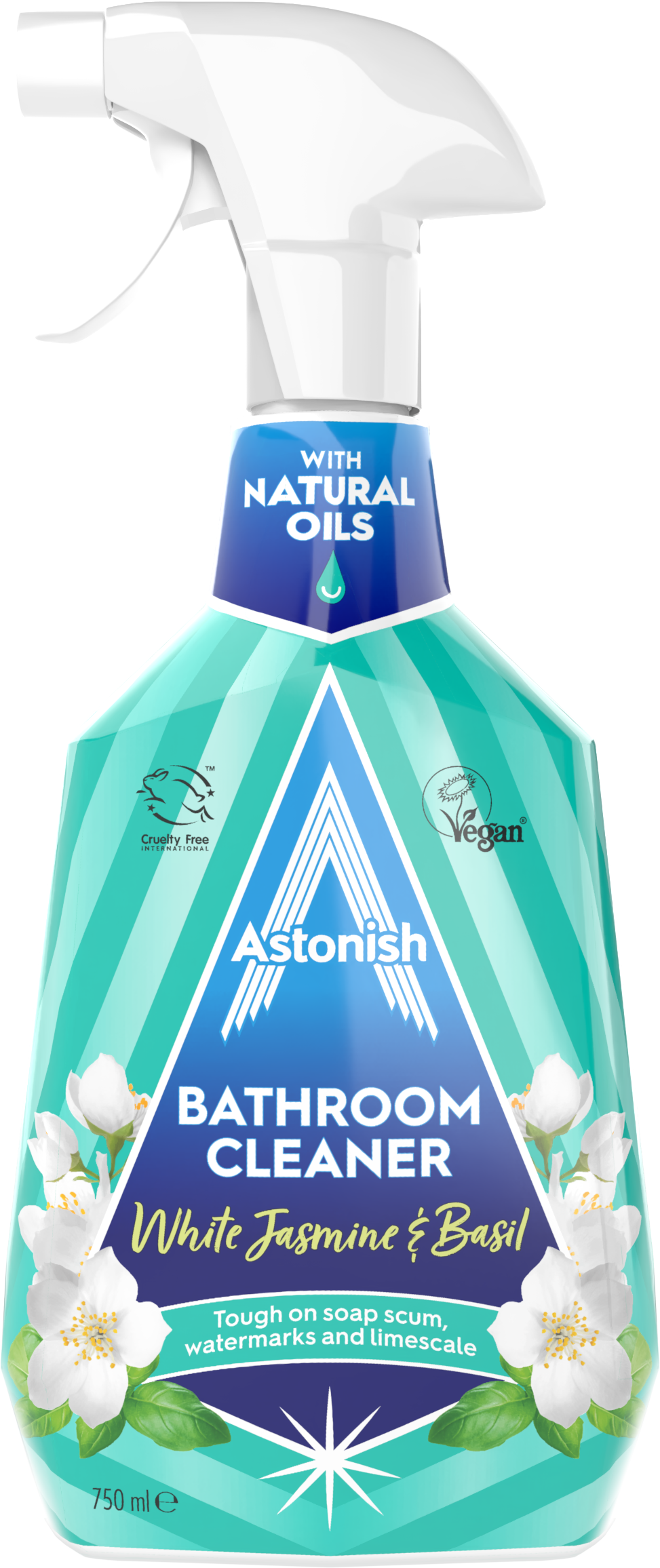Astonish Čistič na koupelny - bílý jasmín a bazalka 750 ml