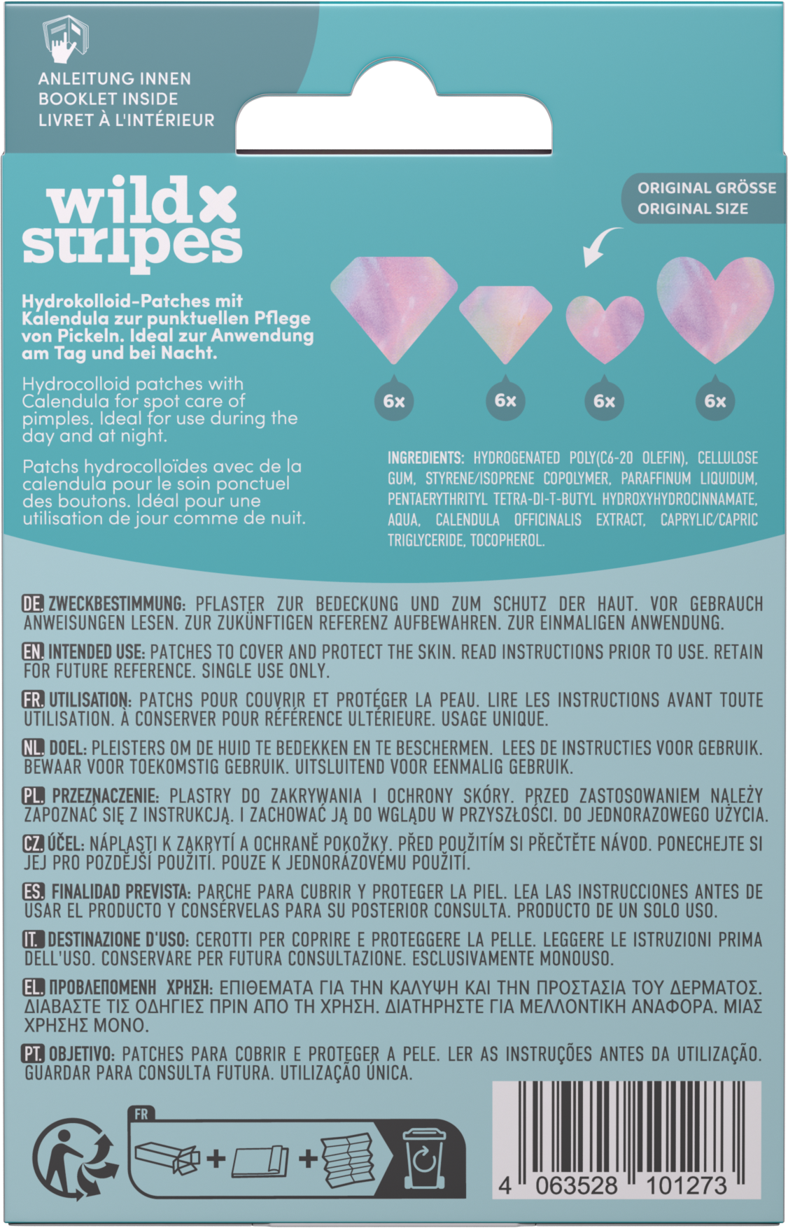 Wild Stripes Anti-Pimple Patches Diamond Recover náplasti na pupínky 24 ks