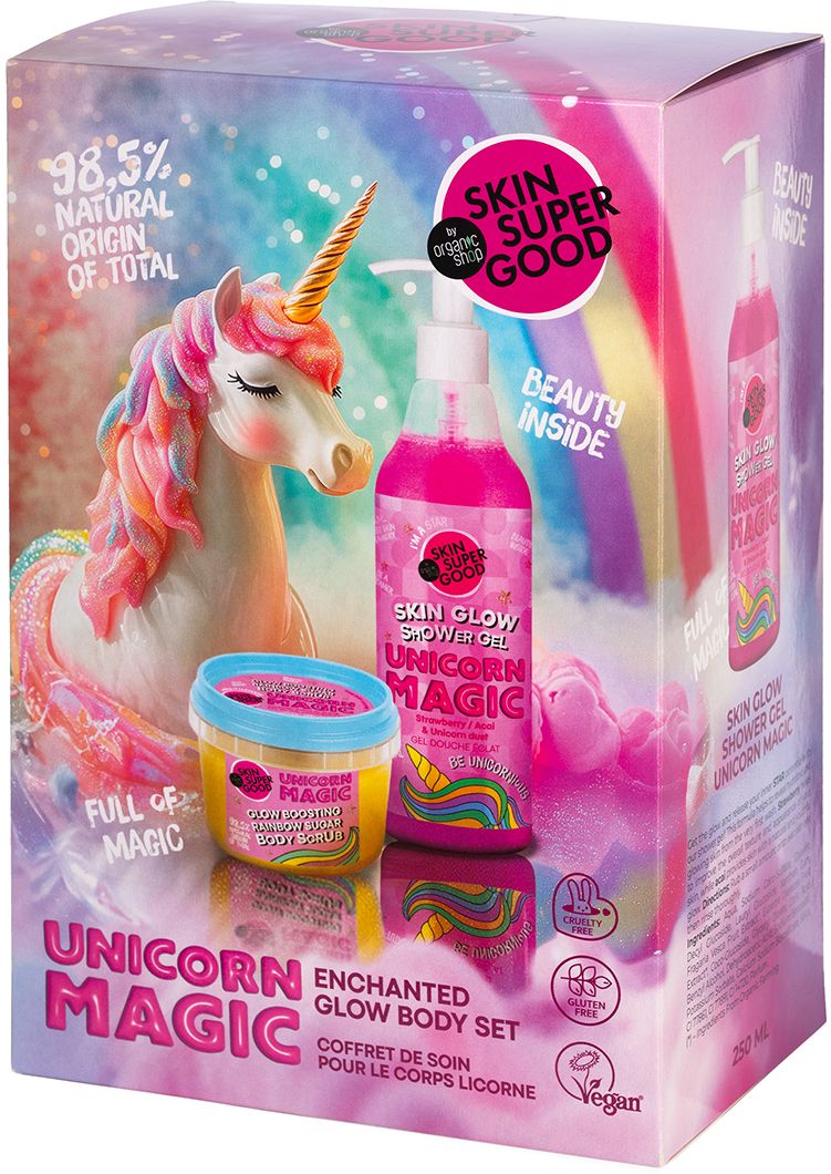 Organic Shop Skin Super Good Unicorn Magic Enchanted Glow Body Set