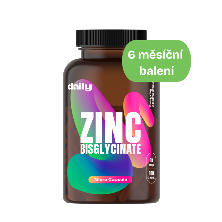 Daily Zinc Bisglycinate 180 kapslí