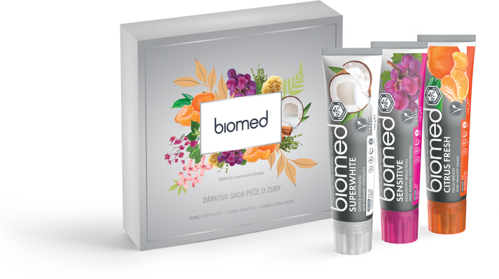 Biomed Dárková sada Superwhite, Sensitive, Citrus Fresh 3 x 100 ml