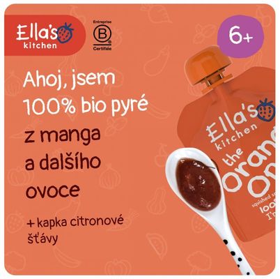 Ella's Kitchen BIO ORANGE ONE ovocné pyré s mangem 90 g