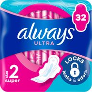 Always Ultra hygienické vložky Long (velikost 2) křidélka 32 ks