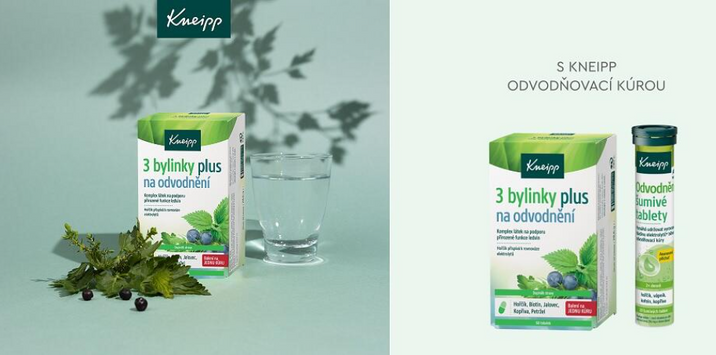 Kneipp 3 bylinky plus na odvodnění 60 tobolek