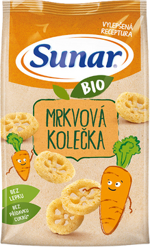 Sunar BIO dětské křupky mrkvová kolečka 45 g