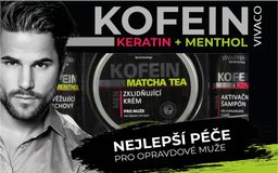 VivaPharm Vivaco Dárková kazeta keratin a kofein pro muže 3 ks