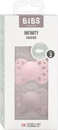 BIBS Infinity symetrické dudlíky ze silikonu, velikost 2, Blossom / Dusky Lilac 2 ks