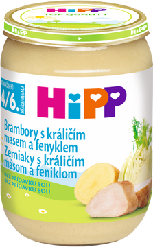 HiPP Brambory s králičím masem a fenyklem 190 g