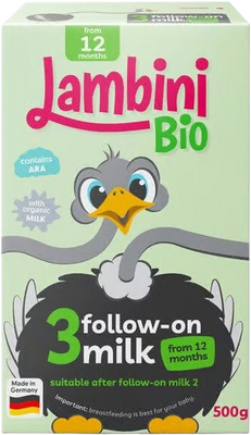 Lambini Bio pokračovací mléko 3 500 g