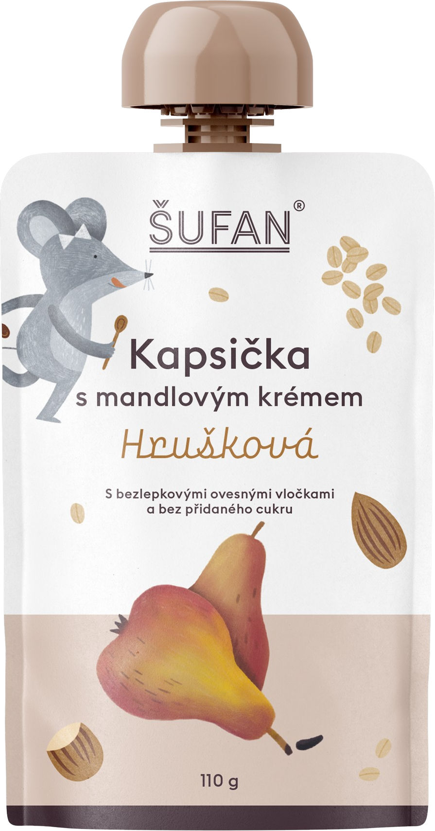 Šufan Kapsička s mandlovým krémem hrušková 110 g
