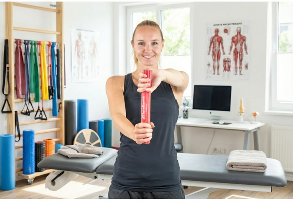Theraband FlexBar červený - středně silný