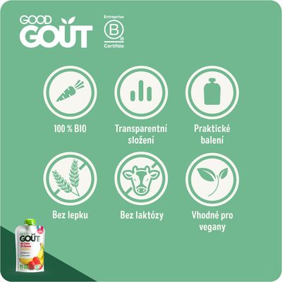 Good Goût BIO Jahoda s banánem 120 g