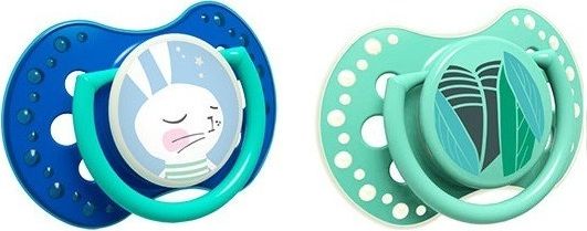 LOVI Dudlík silikonový dynamický Rabbit Chlapec 6-18m 2 ks