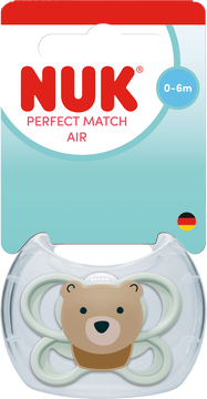 Nuk Dudlík Perfect Match Air Bear 0-6m