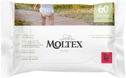 Moltex EKO vlhčené ubrousky Pure na bázi vody 60 ks