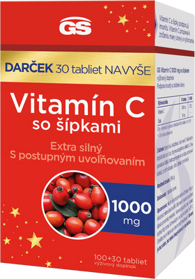 GS C-vitamin és csipkebogyó tartalmú tabeltta 130 db