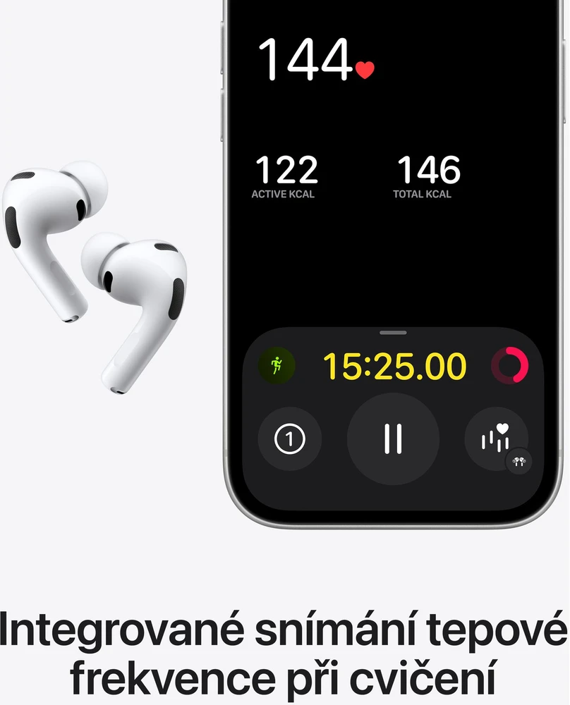 Apple AirPods Pro 3 se snímáním tepové frekvence