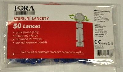 Fora Diamond Lancety ke glukometru 50 ks