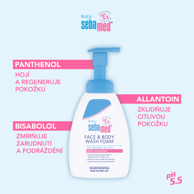 Sebamed dětská mycí pěna na obličej a tělo 400 ml