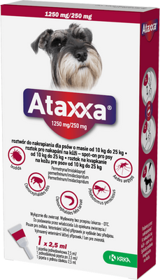 Ataxxa pro psy 10-25 kg spot-on 2.5 ml