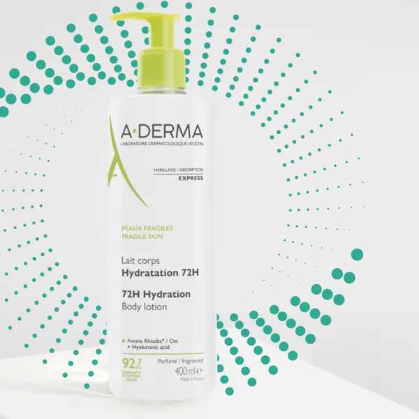 Aplikace tělového mléka A-Derma