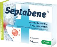 Septabene® 3 mg/1 mg citron a bezový květ 16 pastilek